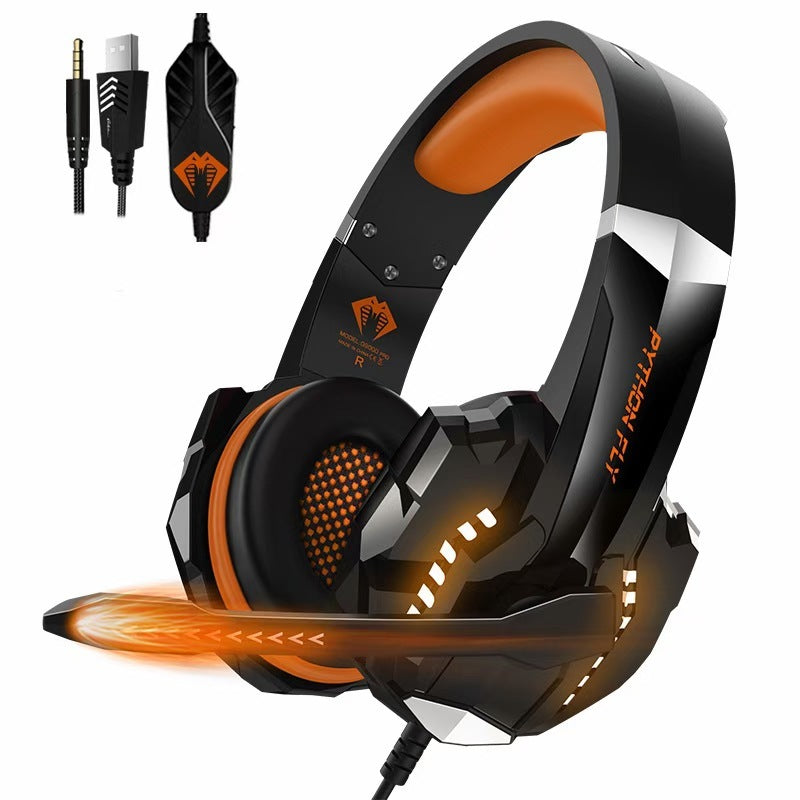 Casque de jeu USB filaire avec micro, câble tressé de 3 m, haut-parleurs de 50 mm