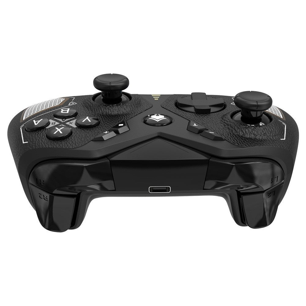Wireless Game Controller with Leather Pattern and Type-C Interface