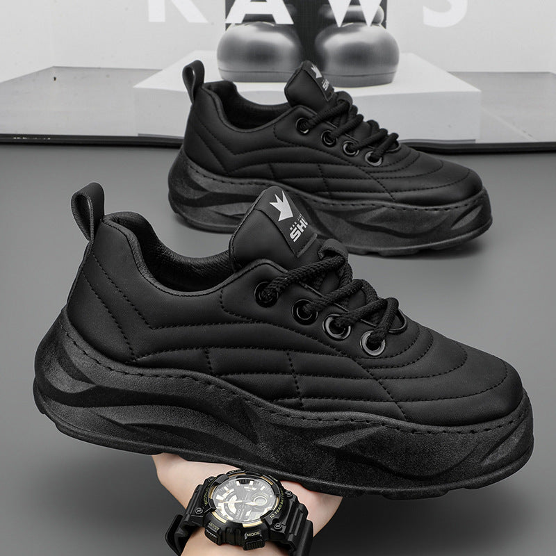 Men's Thick-Soled Anti-Skid Slip-On Casual Outdoor Breathable Lace-Up Sneakers