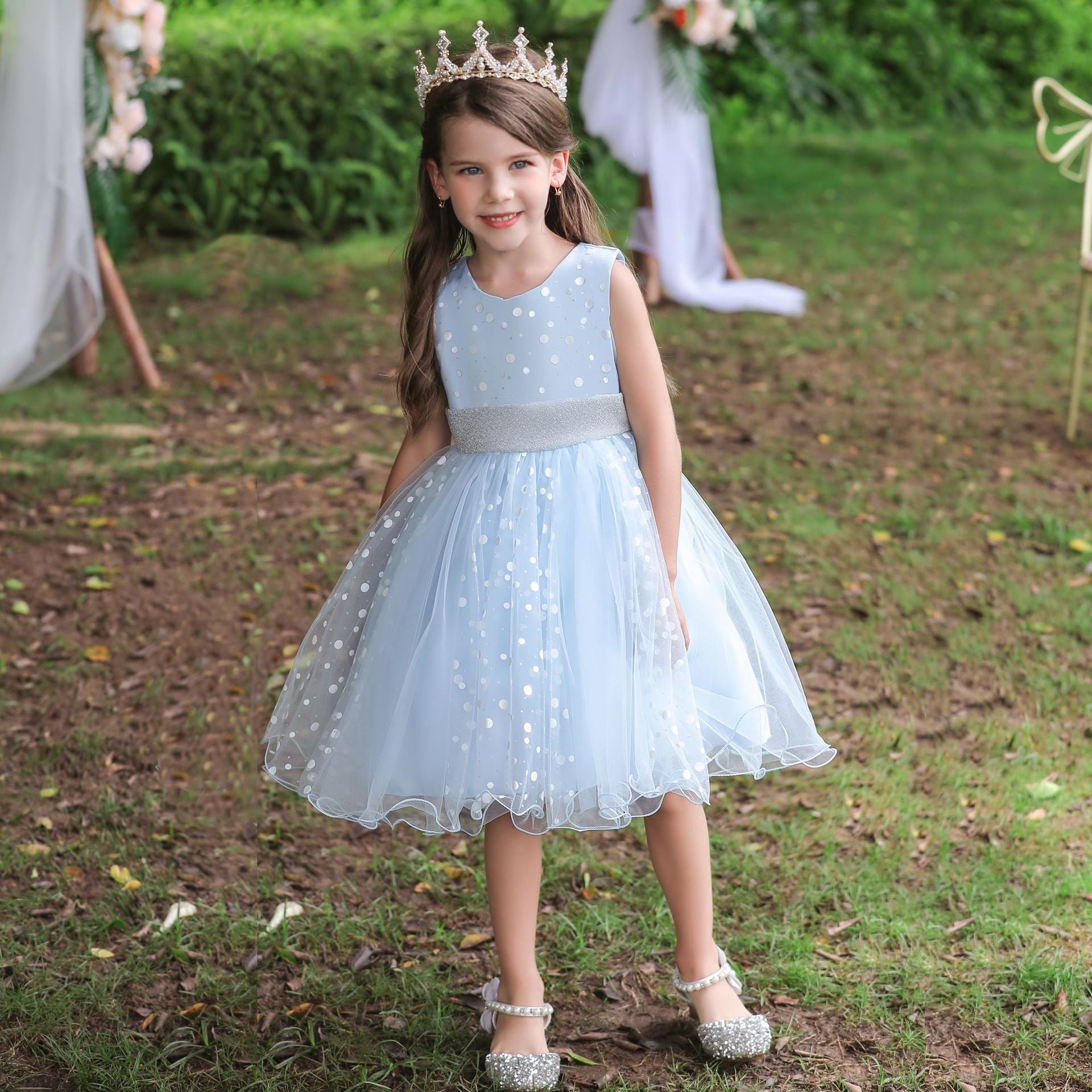 Personalized Girls' Short Princess Dress in Multiple Colors