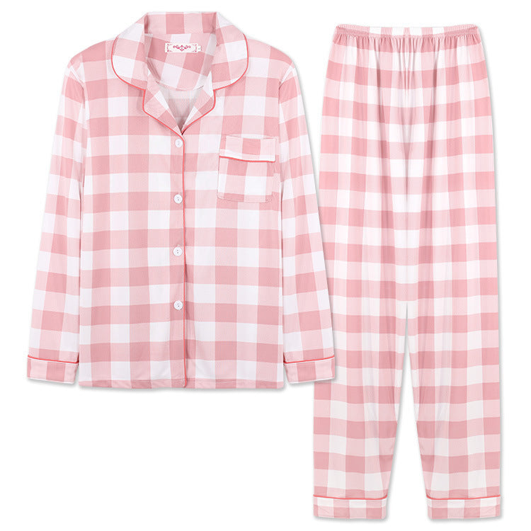Ensemble de pyjama pour femme grande taille avec cardigan à revers et manches longues