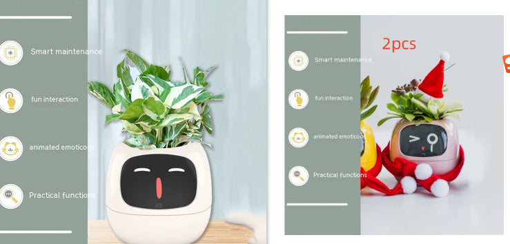 Smart Planter with 7 Sensors & AI Chips for Easy, Fun Plant Care – Over 49 Expressions