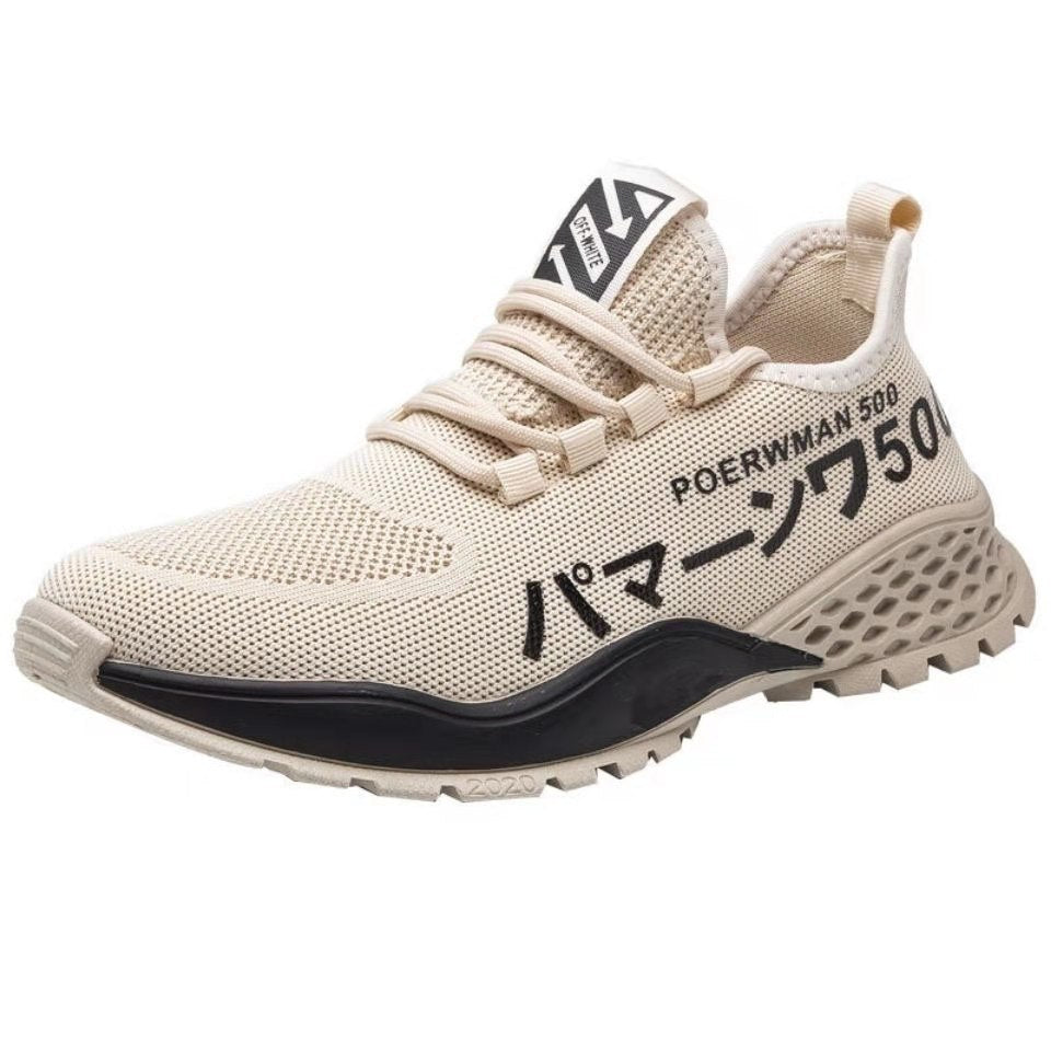 Baskets de course plates en maille respirante légère pour homme