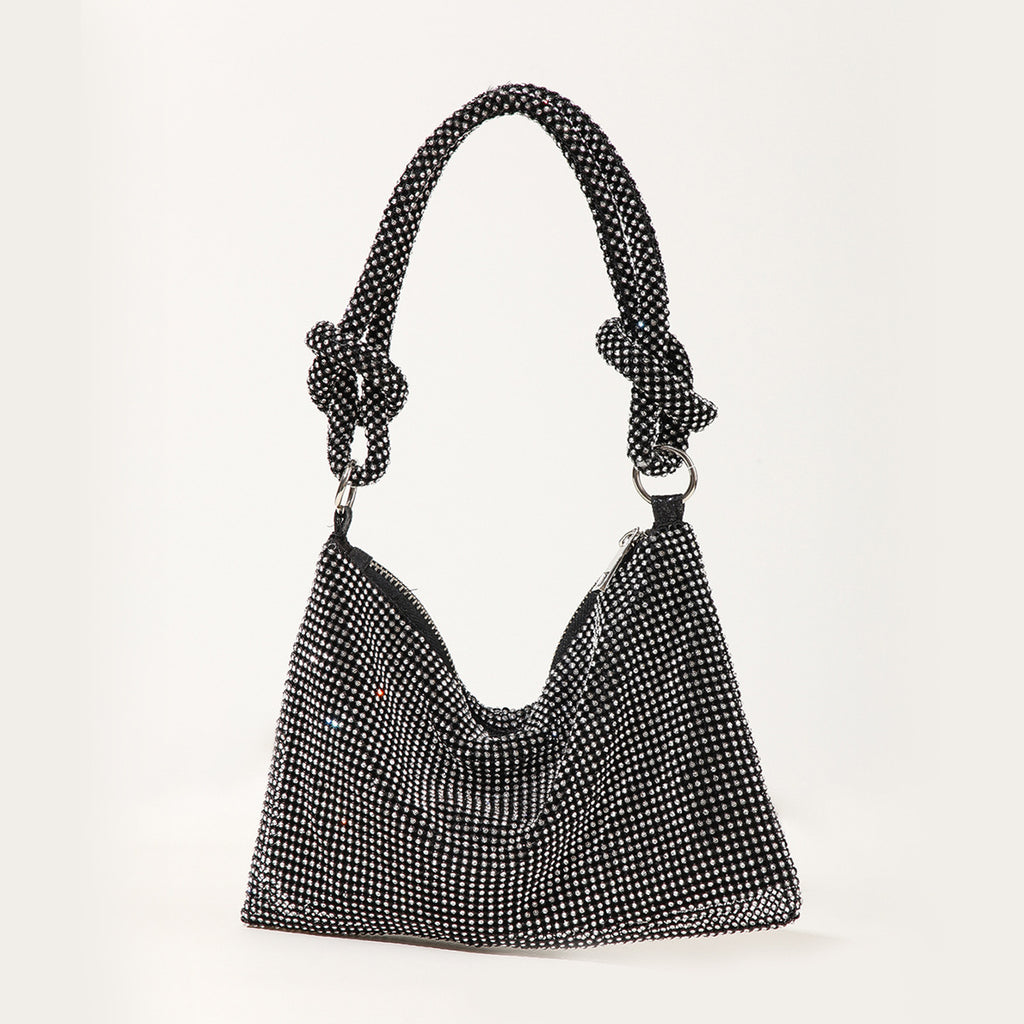Pochette de soirée pour femme incrustée de strass et diamants, 26x16cm, Plusieurs coloris
