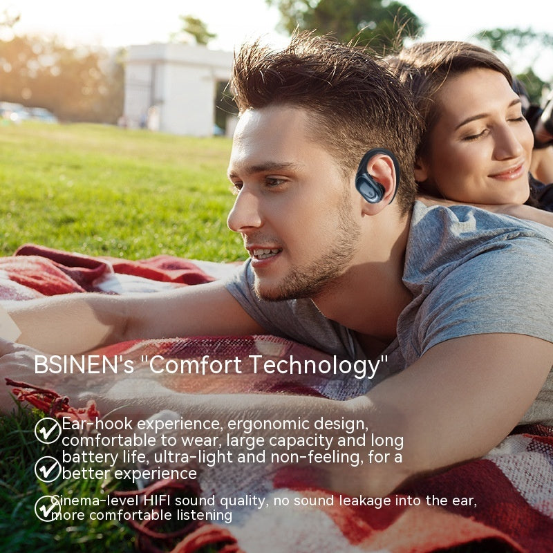 Wireless Ear-Mounted Sports Headphones with Noise Reduction & Smart Digital Technology