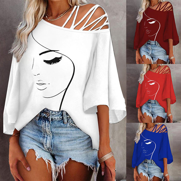Casual Cotton Stitching Loose Tops for Women