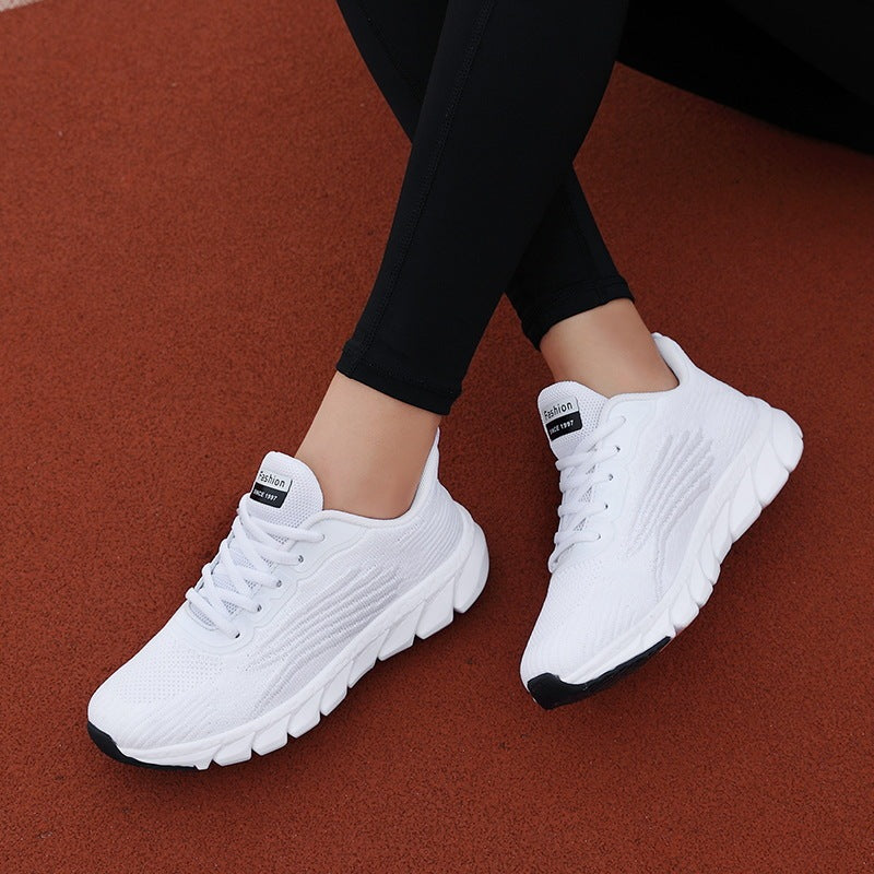 Baskets de course unisexe Flyknit respirantes Chaussures basses décontractées