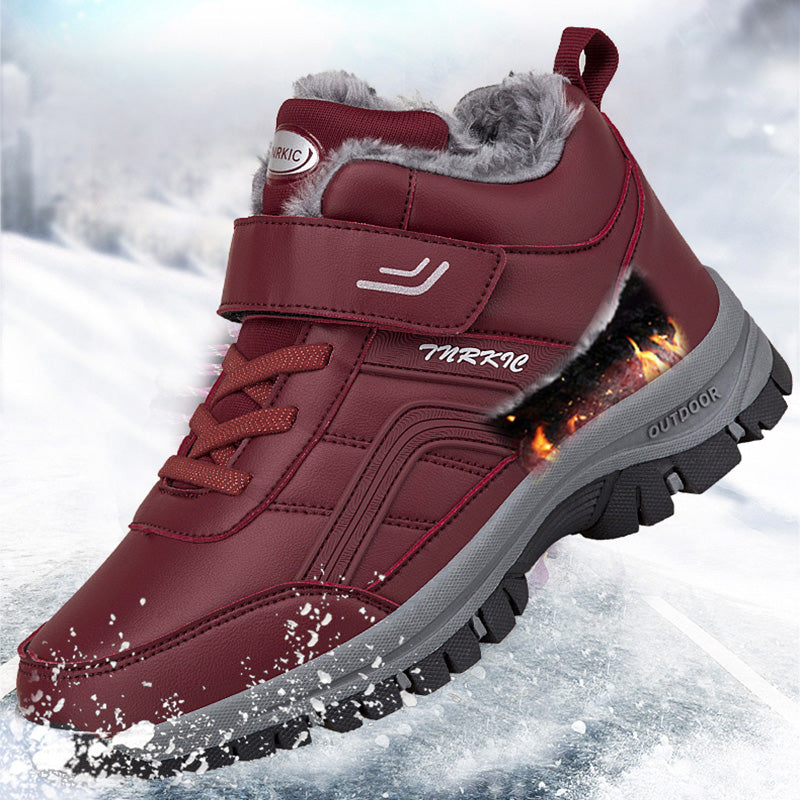 Bottes d'hiver chaudes et douces pour hommes et femmes avec scratch, chaussures de randonnée et d'escalade