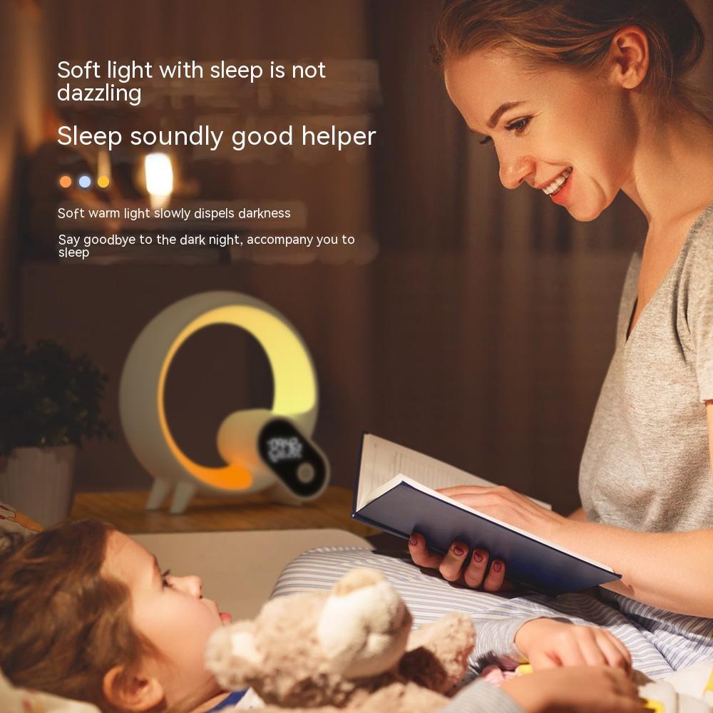 ساعة منبه ضوئية Q Light Analog Sunrise مع صوت بلوتوث وضوء أجواء ملون