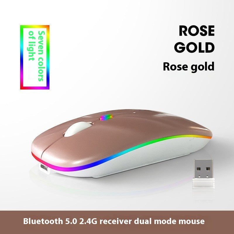 ماوس بلوتوث مضيء صامت قابل للشحن