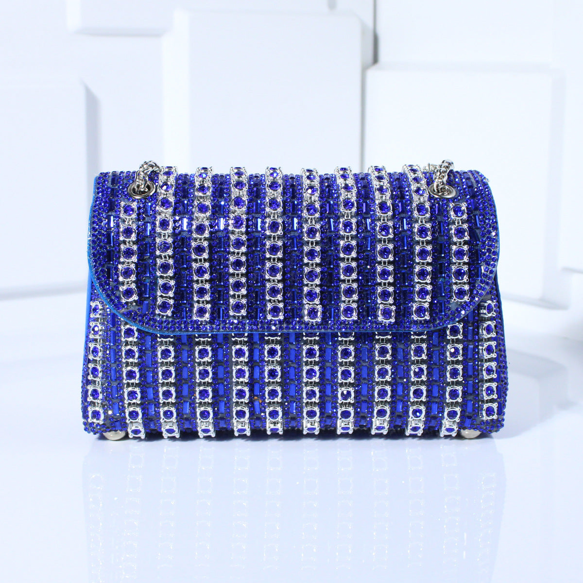 Fashion Diamond-Embedded Crossbody Dinner Bag with Hand Carrying