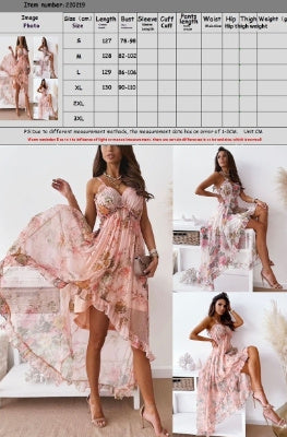 Sexy Sling Loose Chiffon Backless Dress