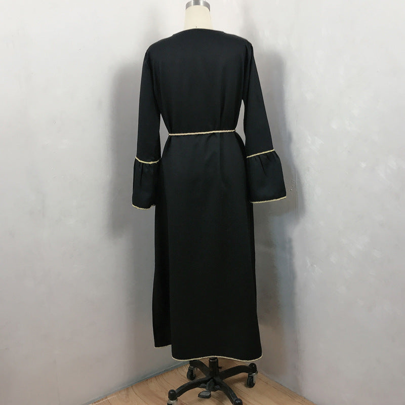 Middle East Women's Pearl Robe Dress in White, Red, Black, Blue - Sizes S-XXL