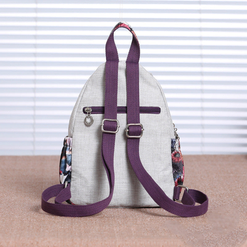 Sac à dos de voyage en toile grande capacité style ethnique