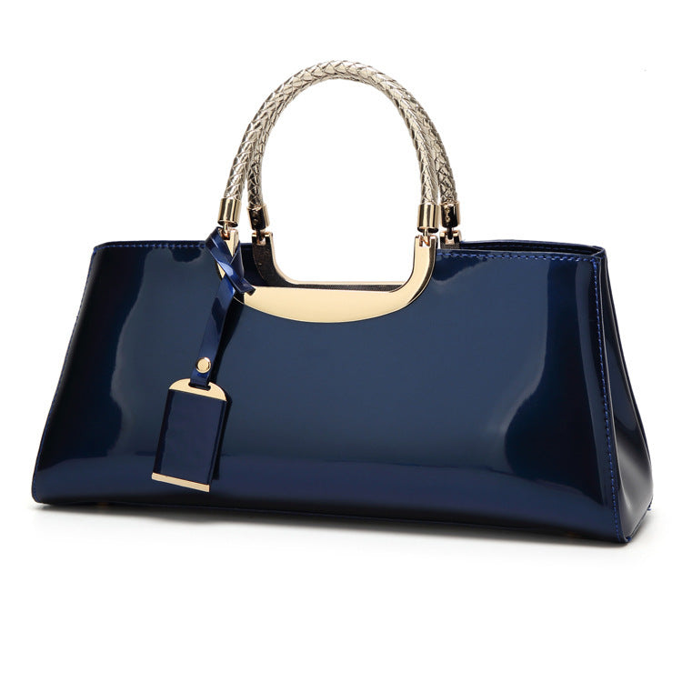 European And American Fashion Light Plastic Patent Leather Handbag