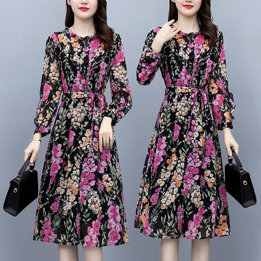 Chiffon Long Sleeve Dress