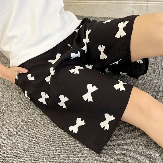 Summer Women's Pajama Pants Cotton Silk Shorts Home Loose