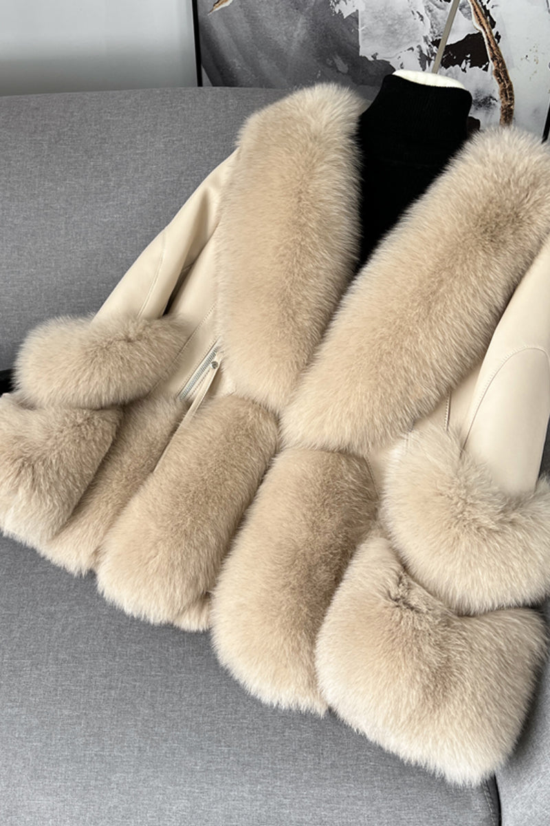 Manteau en fourrure pour femme, doudoune épaisse pour rester au chaud