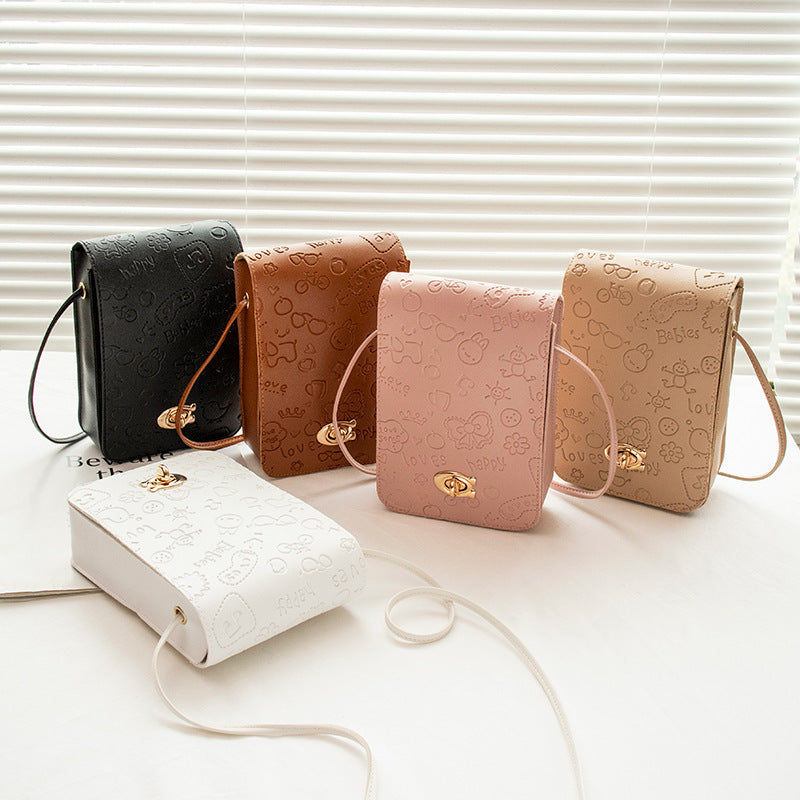 Sweet One Shoulder Small Printed Ladies Phone Bag