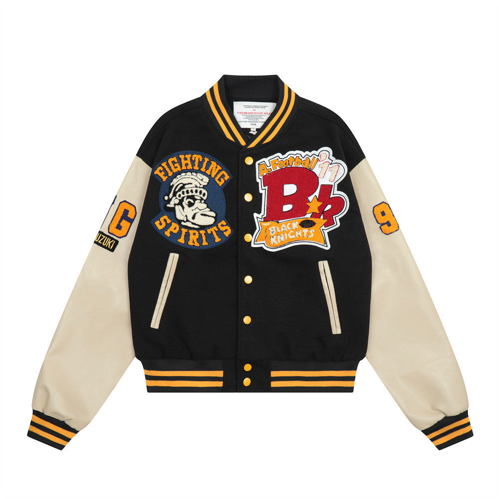 Heavy Industry Embroidery Baseball Jacket Men's Wear