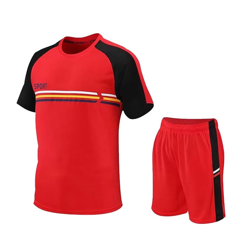 Quick Drying Men's Gradient Short Sleeve Two-Piece Set