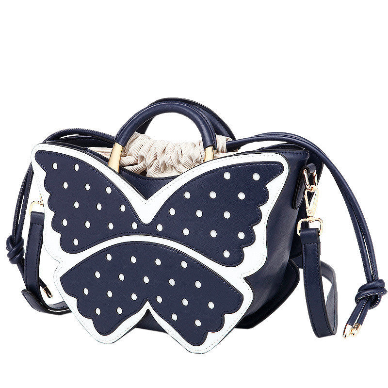 Sac en cuir PU gaufré bleu-vert vintage 13x11x21cm