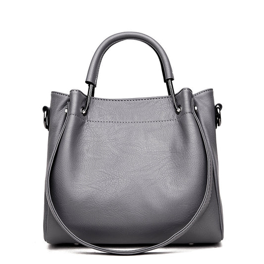 Women's Bags Soft Leather Retro Bucket Bag Handbag