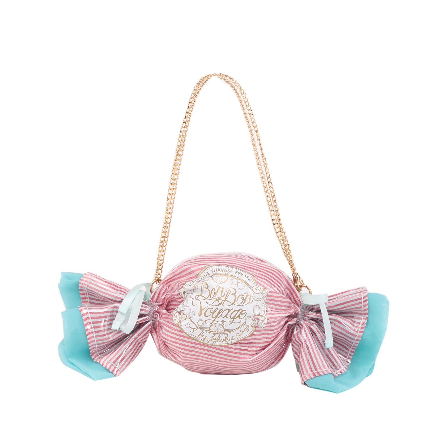 One-Shoulder Oblique Cross Jelly Girl Bag with Stripes