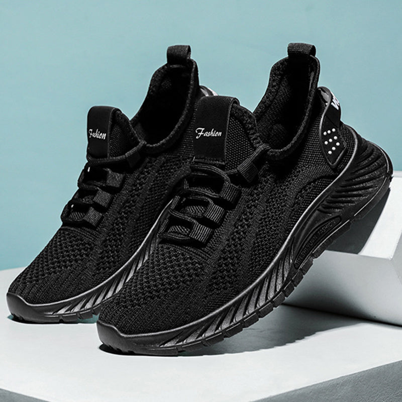 Women’s Lightweight Breathable Mesh Lace-Up Flat Sports Sneakers