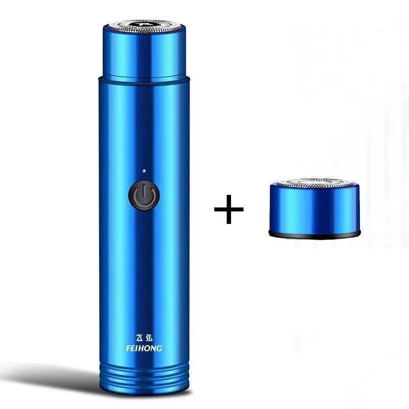Mini rasoir électrique portable rechargeable avec tondeuse à double lame