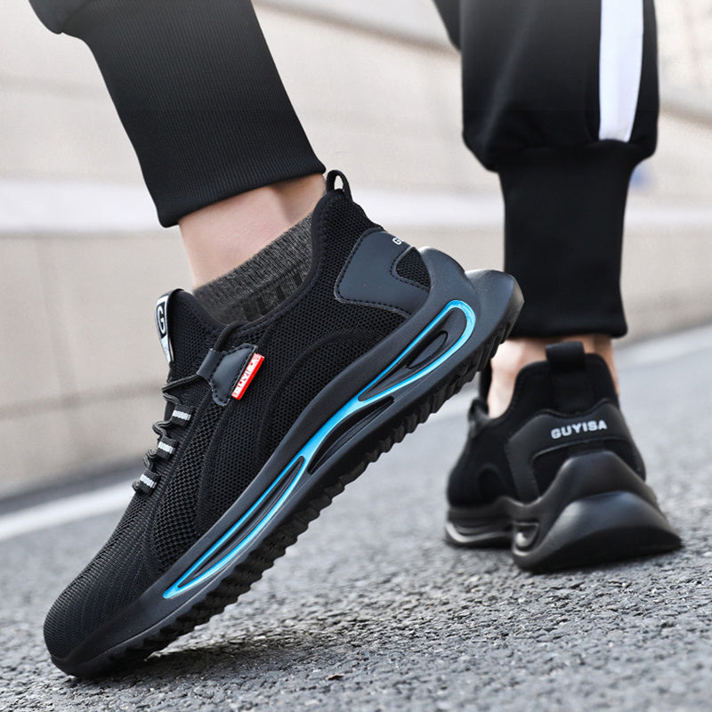 Steel Toe Work Shoes for Men Nonslip Puncture-Resistant Safety Sneakers