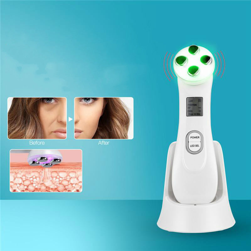 Advanced LED light therapy and RF (radio frequency) beauty tool designed to tighten skin, reduce wrinkles, and boost collagen production.