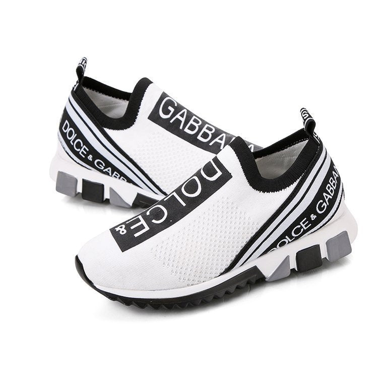 Unisex Fly woven breathable round toe sneakers