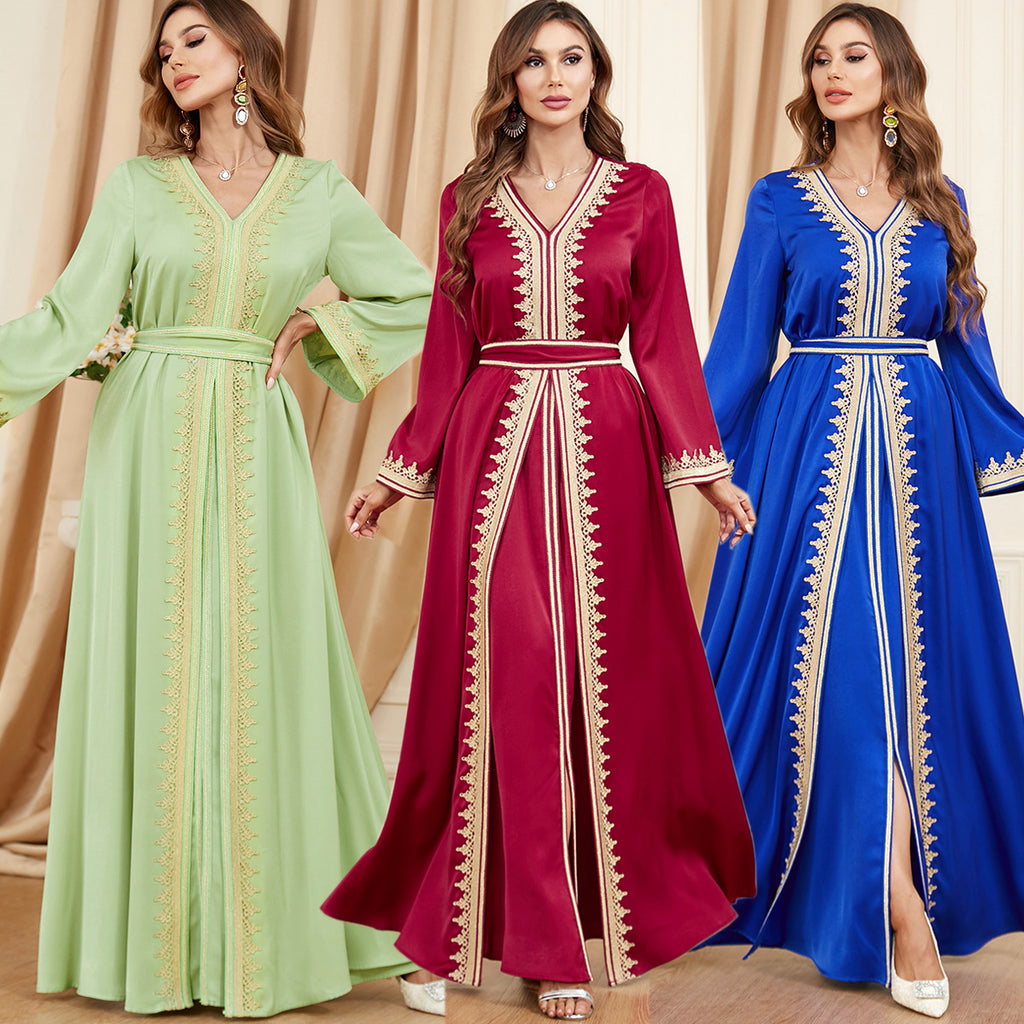 Ensemble deux pièces robe et manteau pour femmes musulmanes