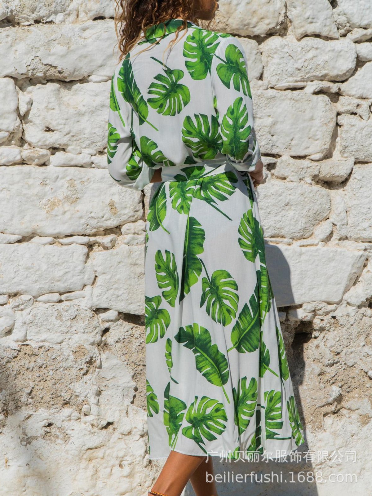 Robe Madrid vintage en mousseline col en V ligne A imprimée taille haute S-XXXL