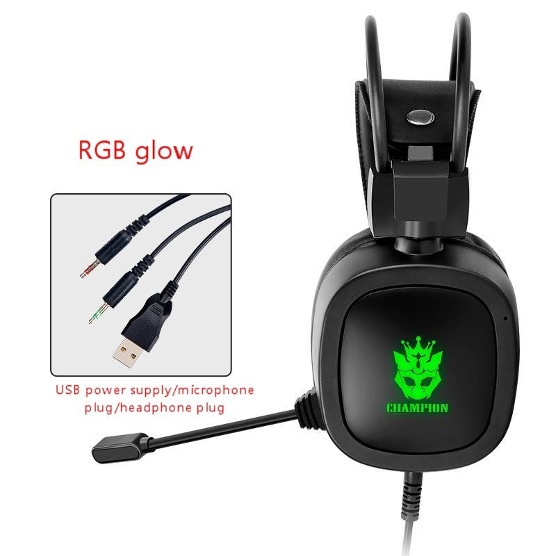 RGB Head-Mounted Gaming Headset with 50mm Drivers and USB Power