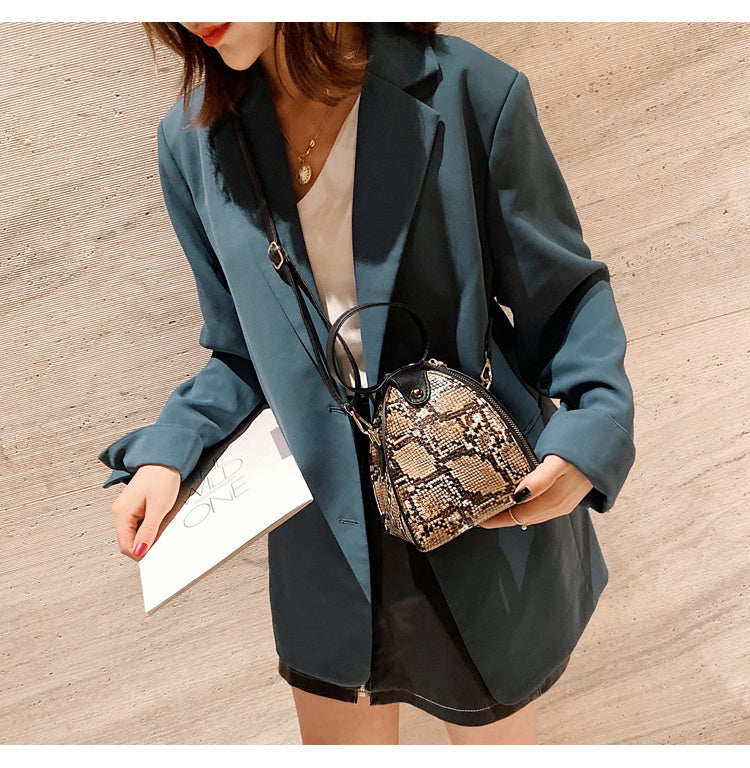 Leopard print triangle bag handbag