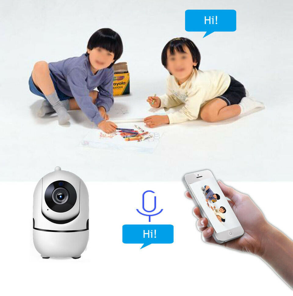 HD 1080P WiFi Wireless CCTV IP Camera with Night Vision & 360° Pan Home Security Monitor