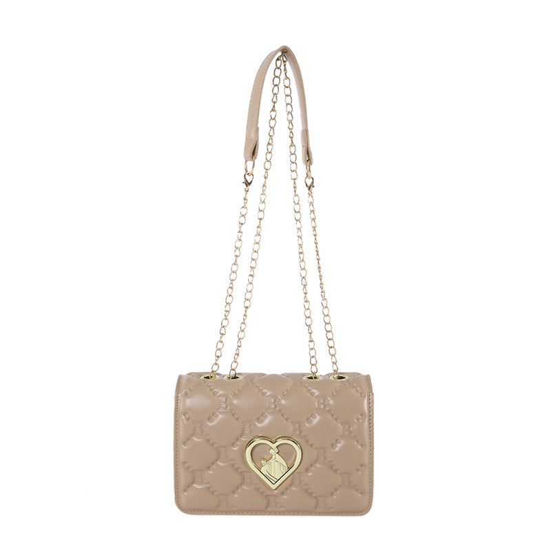 Women's Trendy PU Messenger Bag with Chain Strap 20x13x6cm