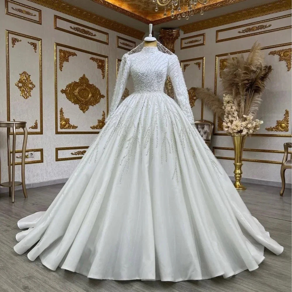 Mariée Propriétaire Robe de mariée longue blanche Jupon fibre de polyester