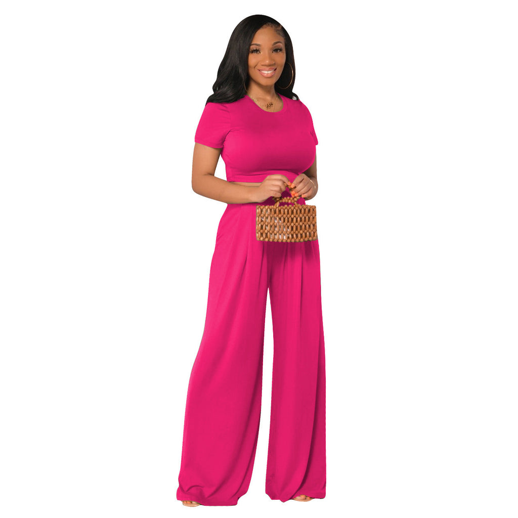 Versatile Casual Wide-Leg Two-Piece Set for Women
