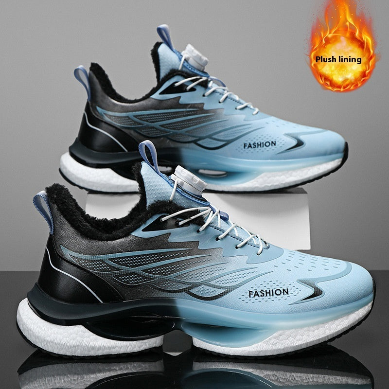 Rotating Button Men's Running Sneakers Lightweight Breathable