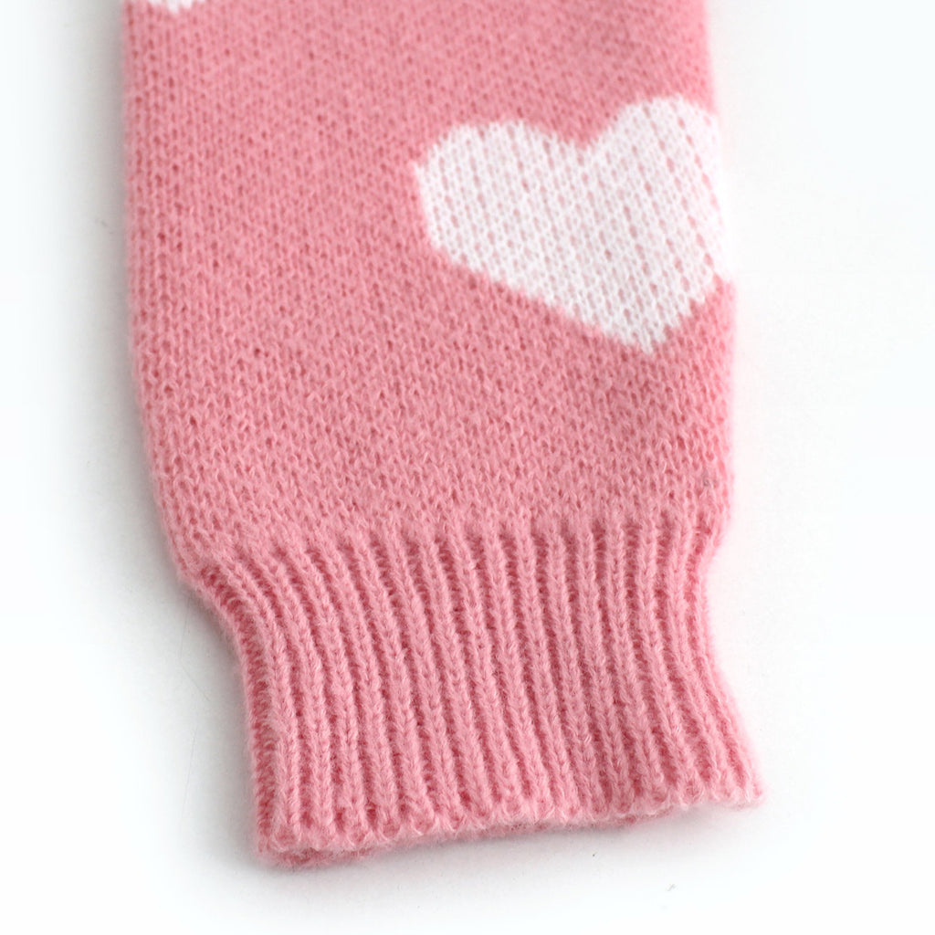 Women's Long-Sleeve Love Pattern Cardigan Sweater for Valentine's Day