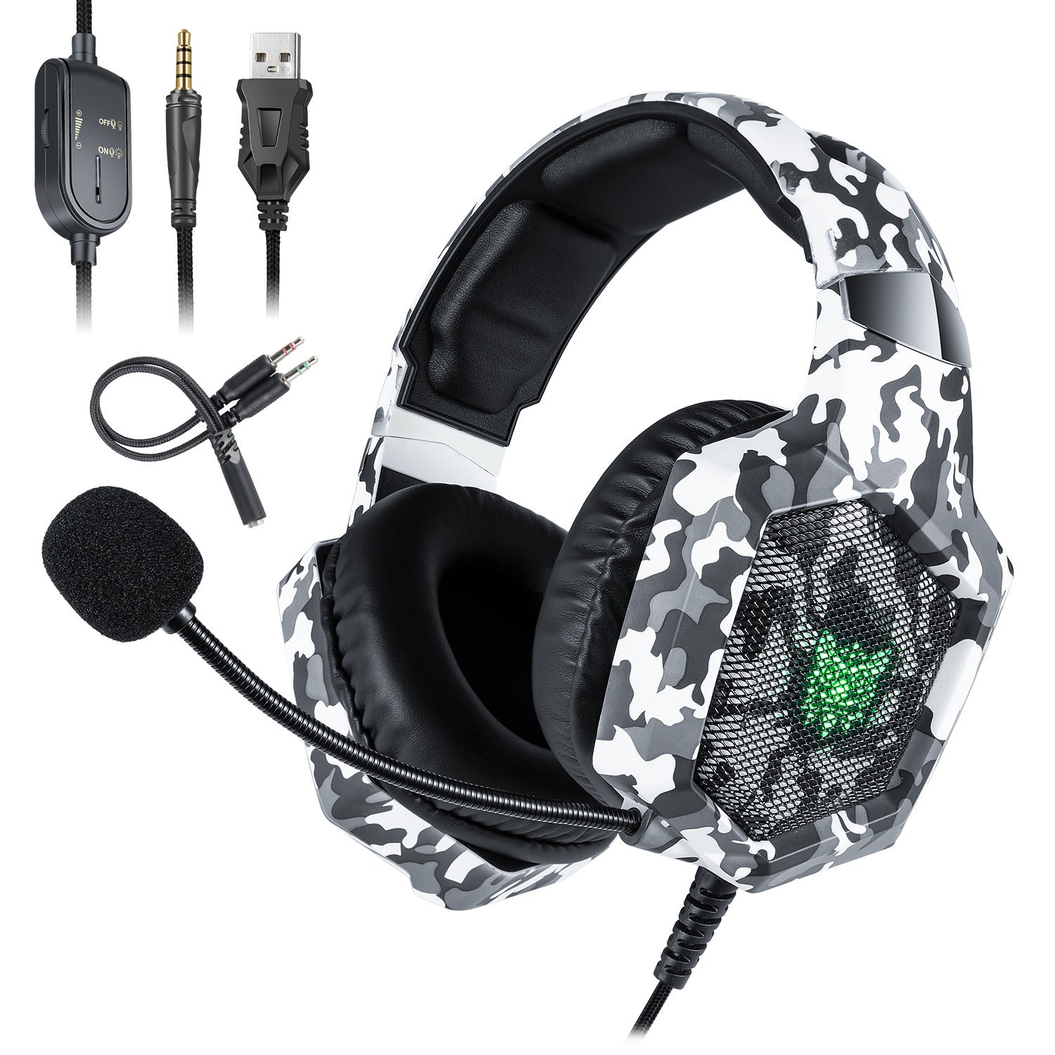 ONIKUMA K8 Wired Gaming Headset with Microphone and Braided Cable