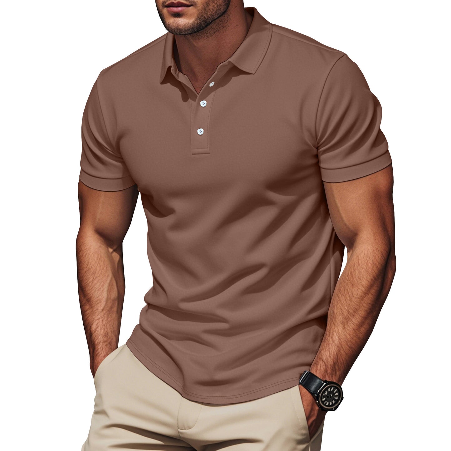 Casual British Style Summer Men's T-shirt