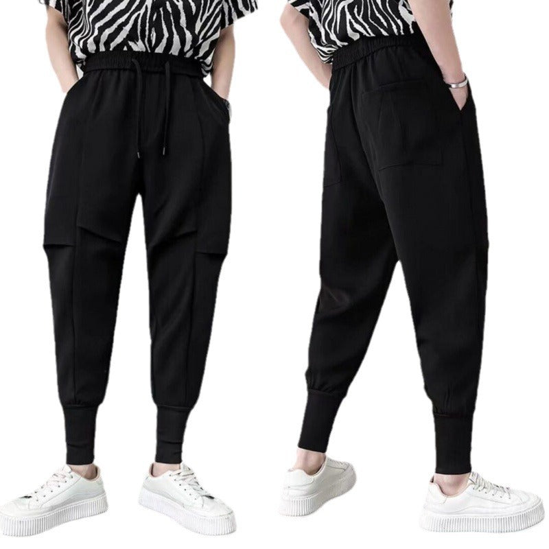 Pantalon Sarouel Homme Coupe Ample Coton Jambe Droite Grande Taille