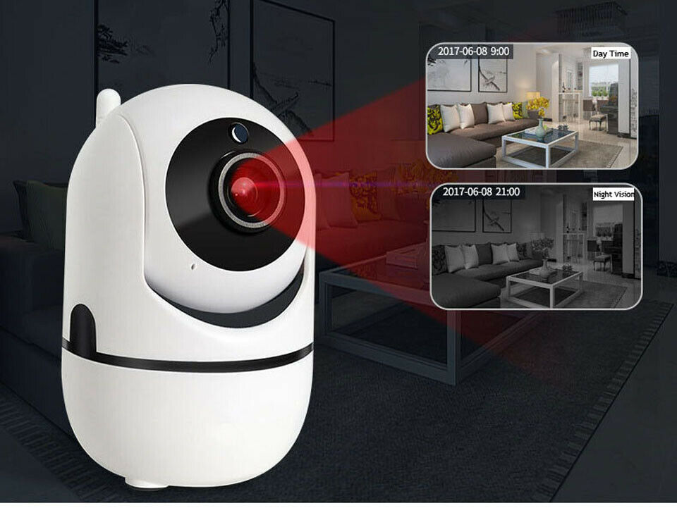 HD 1080P WiFi Wireless CCTV IP Camera with Night Vision & 360° Pan Home Security Monitor