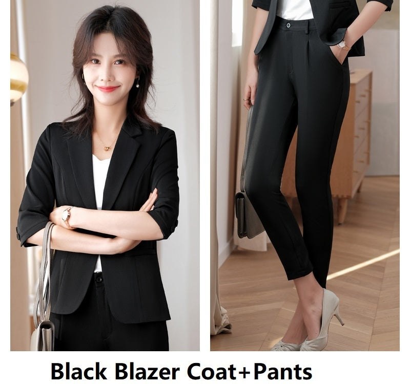 Veste de costume unie pour femme avec manches