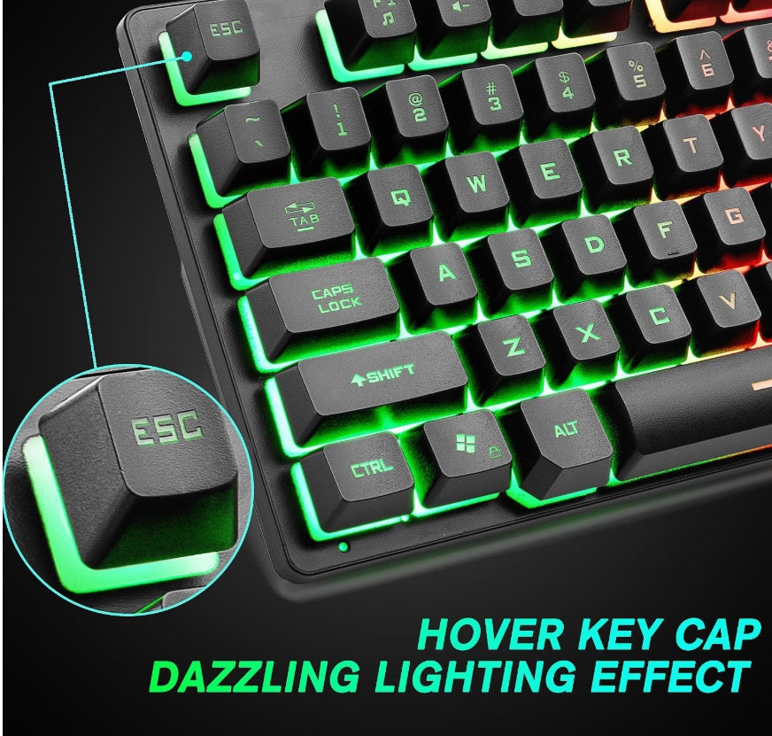 لوحة مفاتيح ألعاب ميكانيكية 87 مفتاح USB كابل 1.5 متر للكمبيوتر الدفتري