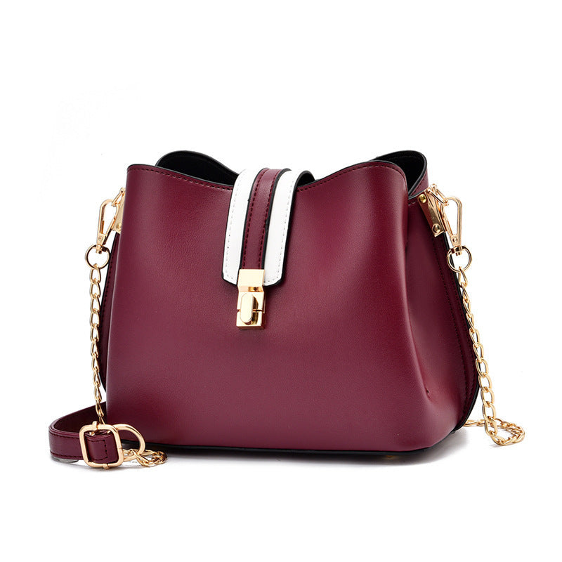 Simple portable ladies bucket bag